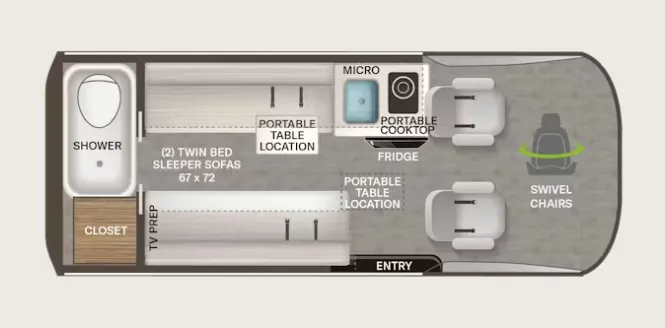 2026 Thor Motor Coach Eddie Bauer 19FA - Floor plan