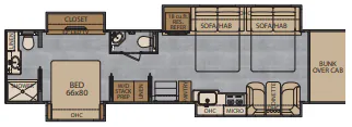 2022 Renegade RV Classic 45CMR — Floor plan