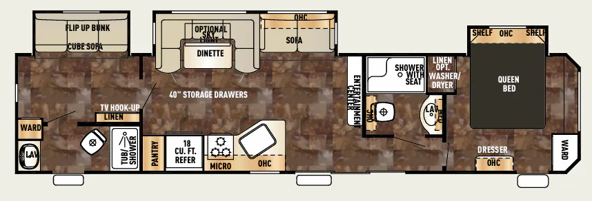 Forest River Cherokee 39Q2 floor plan