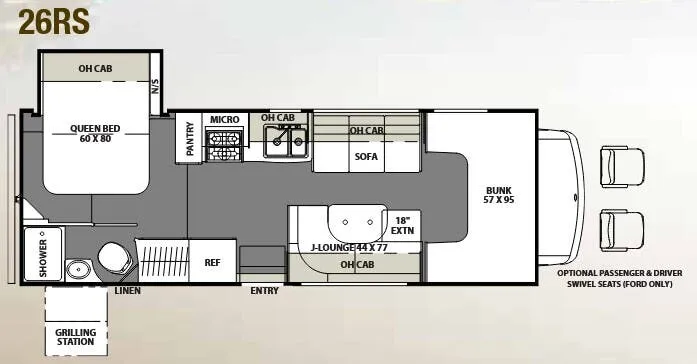 Coachmen Freelander 26RS floor plan