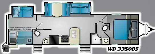 Heartland Wilderness 3350 DS floor plan