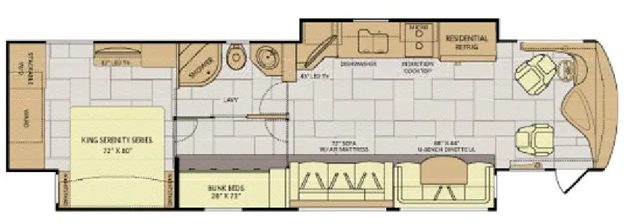 Fleetwood Discovery 39G floor plan