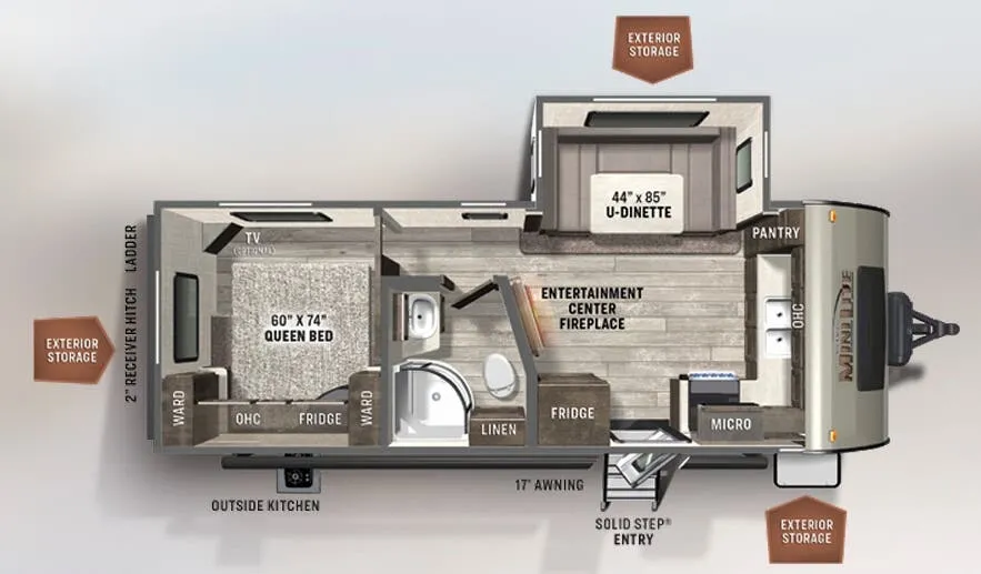 2021 Forest River Rockwood Mini Lite 2506S - Floor plan