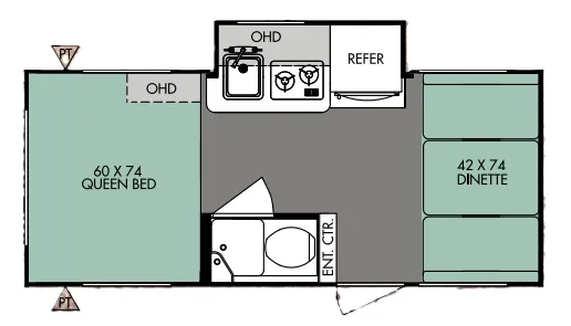 Forest River R-Pod 177 floor plan