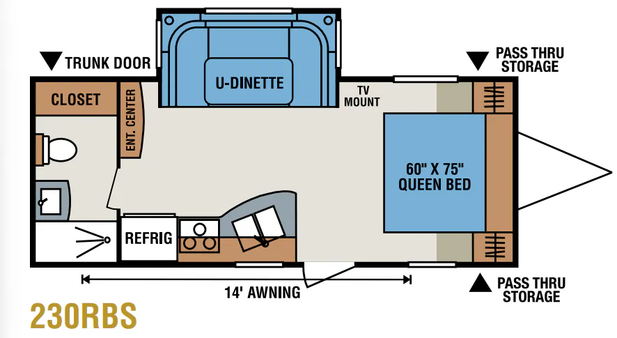 K-Z Spree 230RBS floor plan
