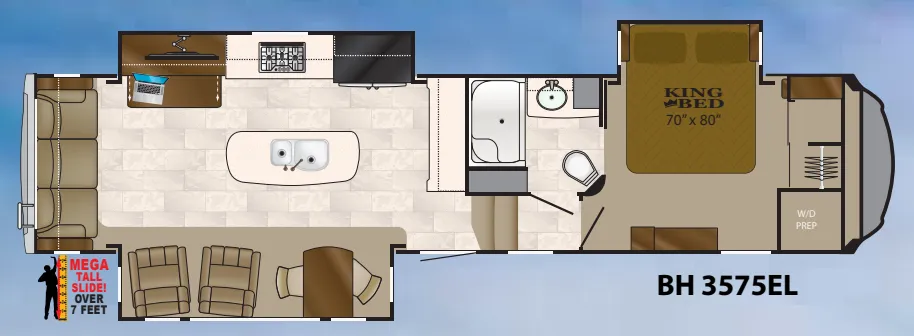 Heartland Bighorn 3575EL floor plan
