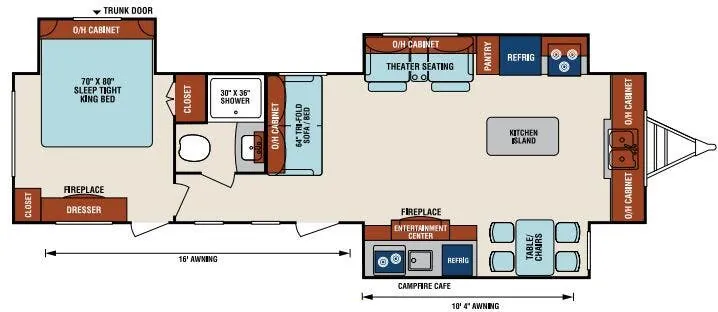 Venture RV SportTrek Touring Edition STT333VFK floor plan