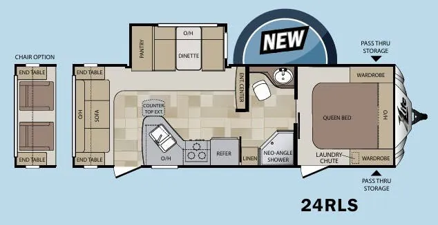 Keystone Cougar XLite 24RLS floor plan