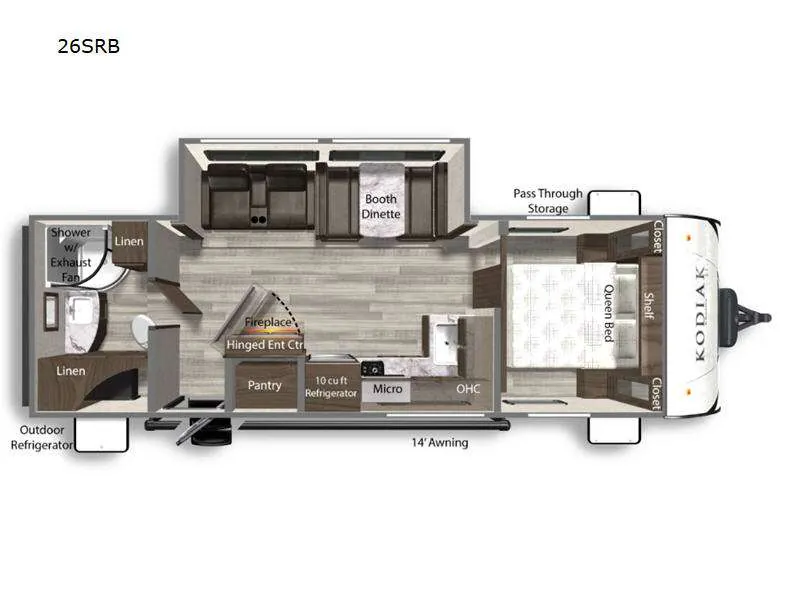 2024 Dutchmen Kodiak SE 26SRB - Floor plan