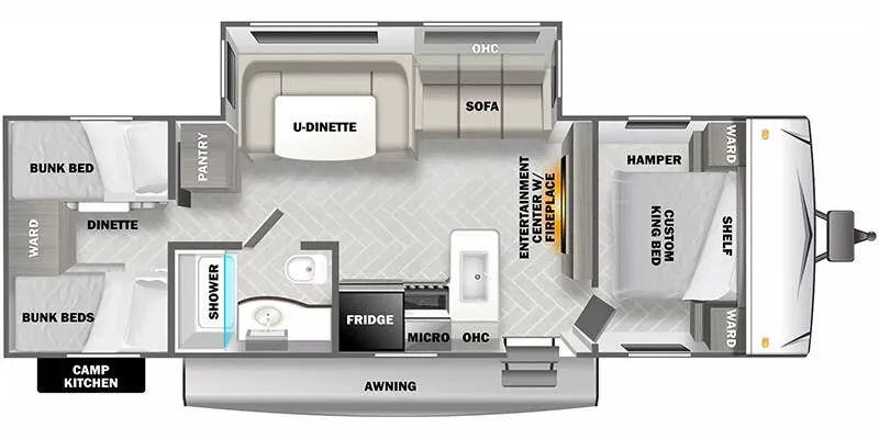 Forest River EVO Southwest T3050 floor plan