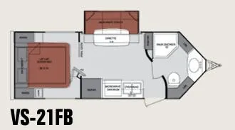Cruiser RV ViewFinder Signature 21FB floor plan