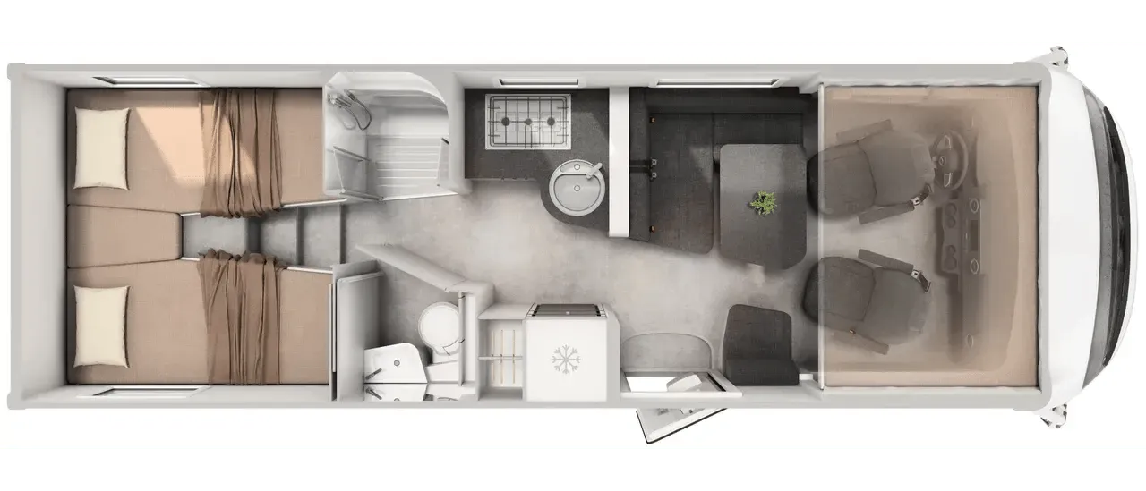 Hymer B-ML I BlackLine 780 floor plan