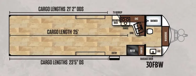 Forest River Work and Play FRP 30FBW floor plan