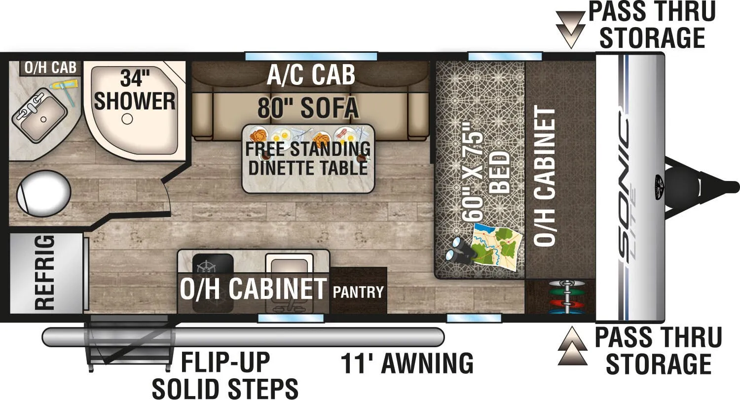 Venture RV Sonic Lite SL168VRB floor plan