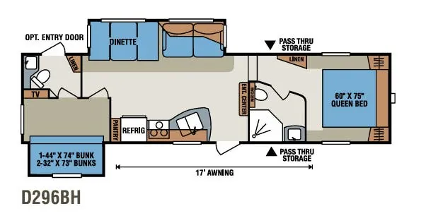 K-Z Durango 1500 D296BH floor plan