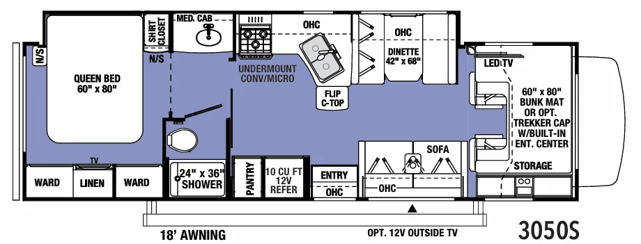 Forest River Sunseeker Classic 3050S floor plan