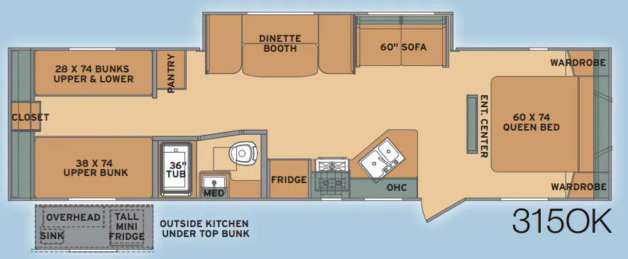 Shasta Flyte 315OK floor plan