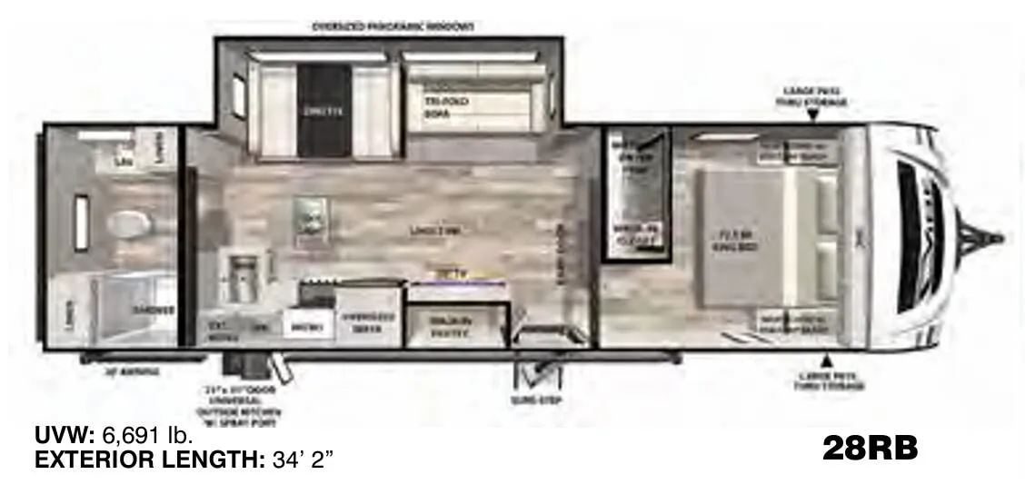 Forest River Vibe 28RB floor plan