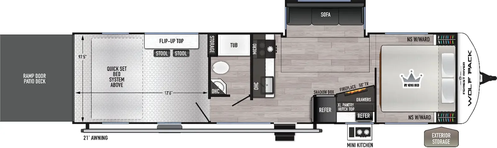 2026 Forest River Cherokee Wolf Pack 27 125 - Floor plan