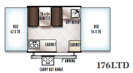 Forest River Flagstaff LTD 176LTD floor plan