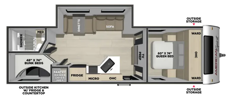 Coachmen American Spirit DLX 5270BHS floor plan