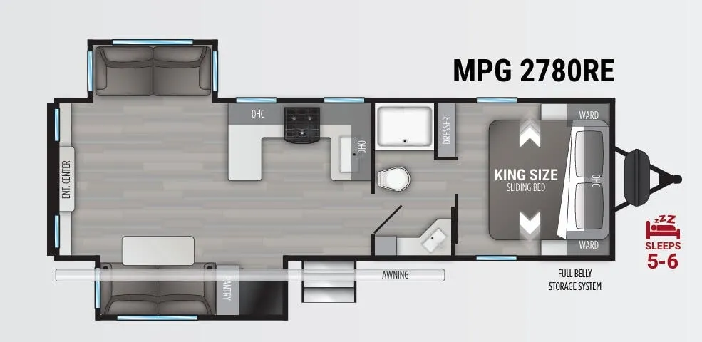 Cruiser RV MPG 2780RE floor plan