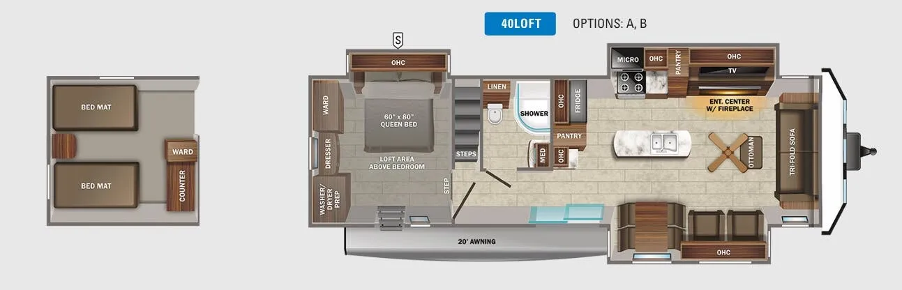 Jayco Jay Flight Bungalow 40LOFT floor plan
