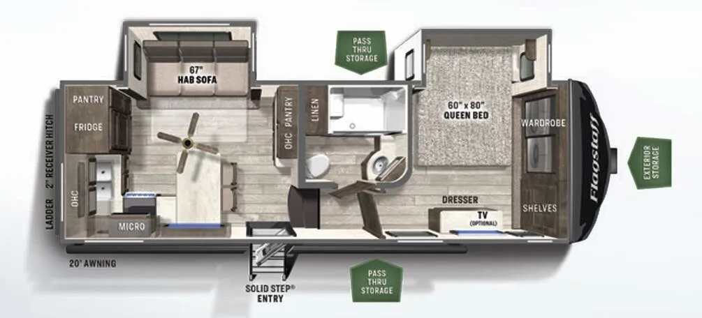 Forest River Flagstaff Super Lite 524BBS floor plan