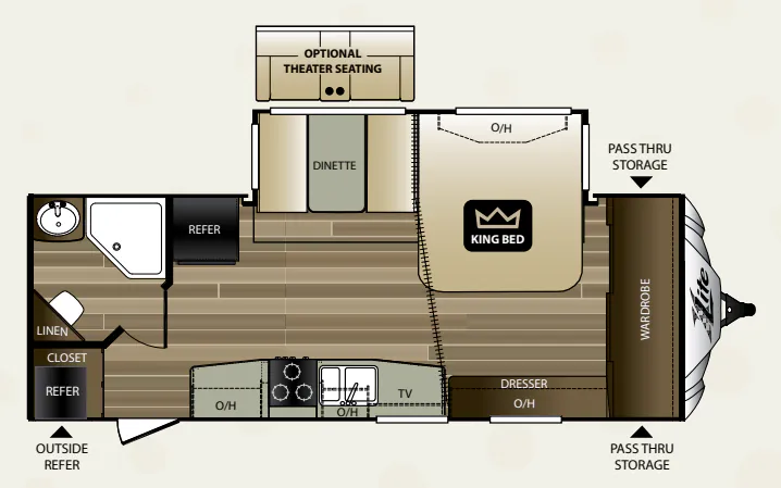 Keystone Cougar XLite 24RBS floor plan