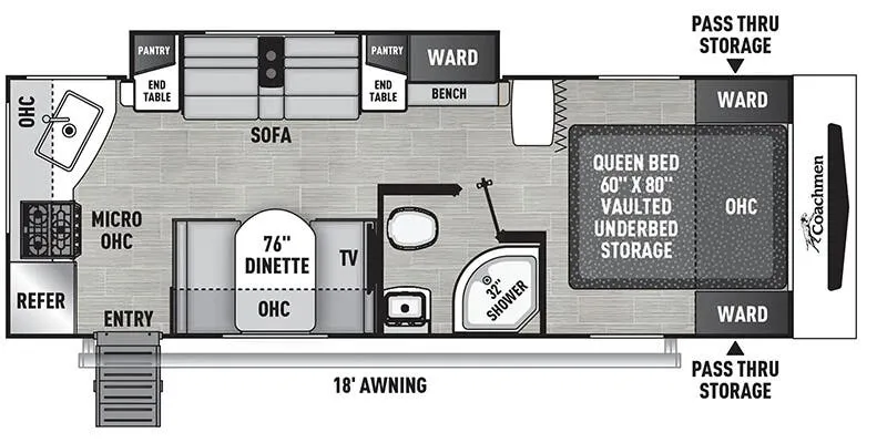 Coachmen Freedom Express Ultra Lite 246RKS floor plan
