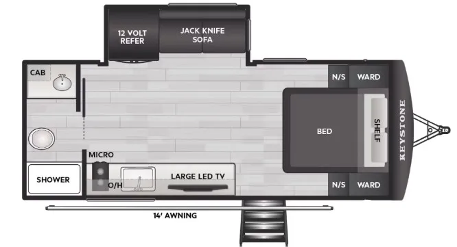 2026 Keystone Passport Classic 180RBC - Floor plan