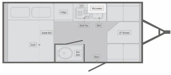 2026 Skinny Guy Campers Armor LT 17LTX floor plan