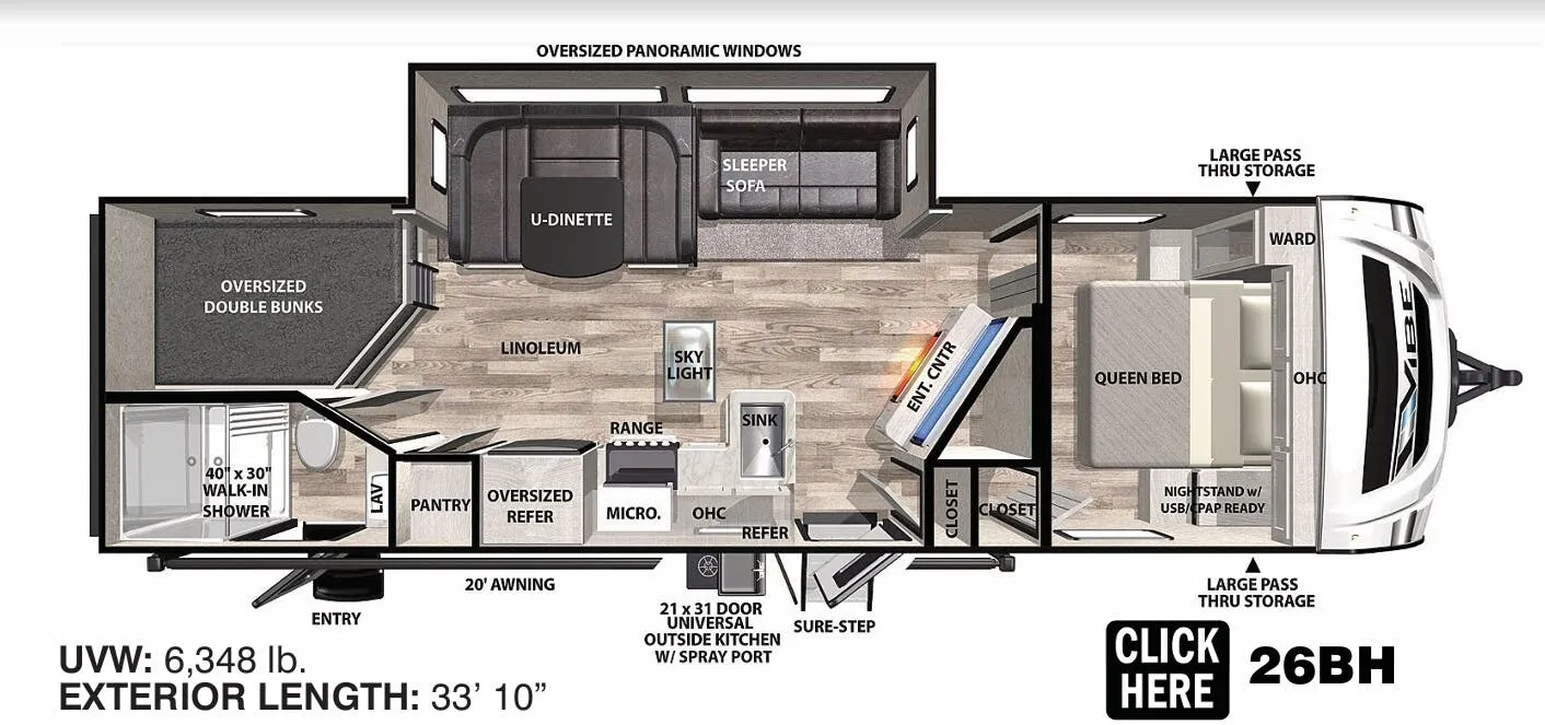 Forest River Vibe 26BH exterior