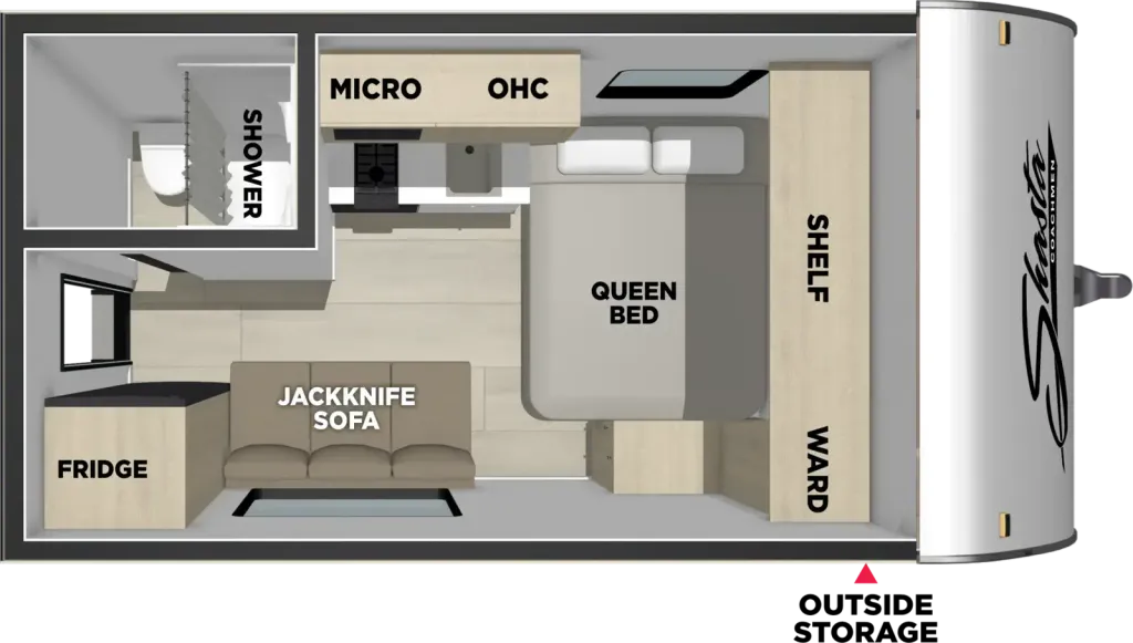 2026 Shasta RVs Compact 17DB floor plan