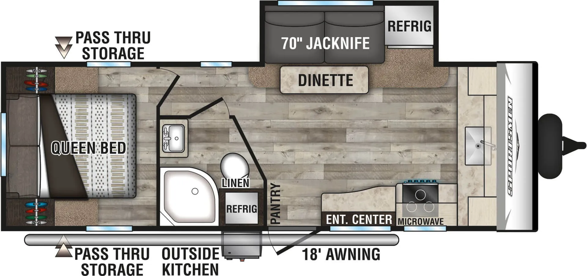 2022 K-Z Rv Sportsmen Se 231FKKSE - Floor plan