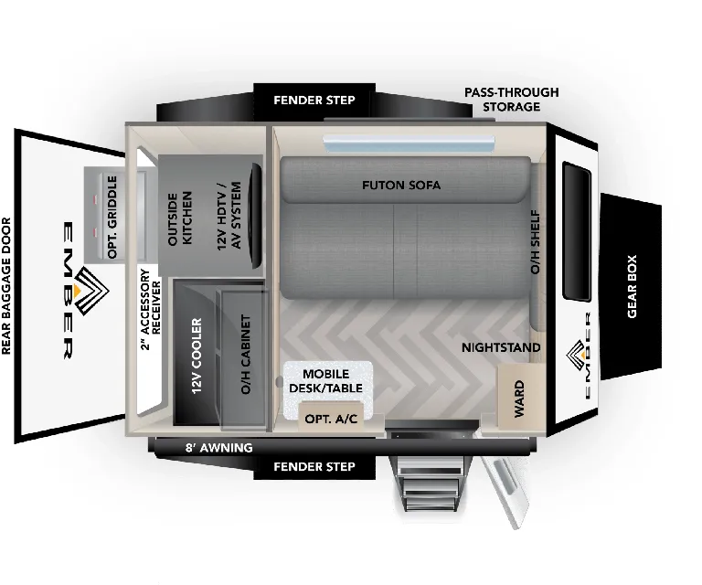 Ember RV Overland ROK floor plan