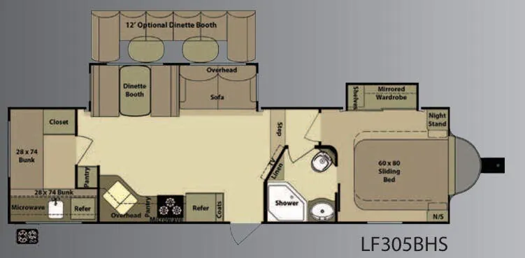 Highland Ridge Open Range Light LF305BHS floor plan