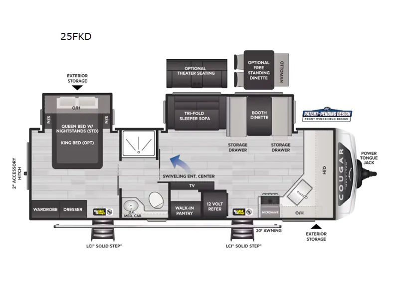 2025 Keystone Cougar Half-Ton East 25FKD - Photo 3