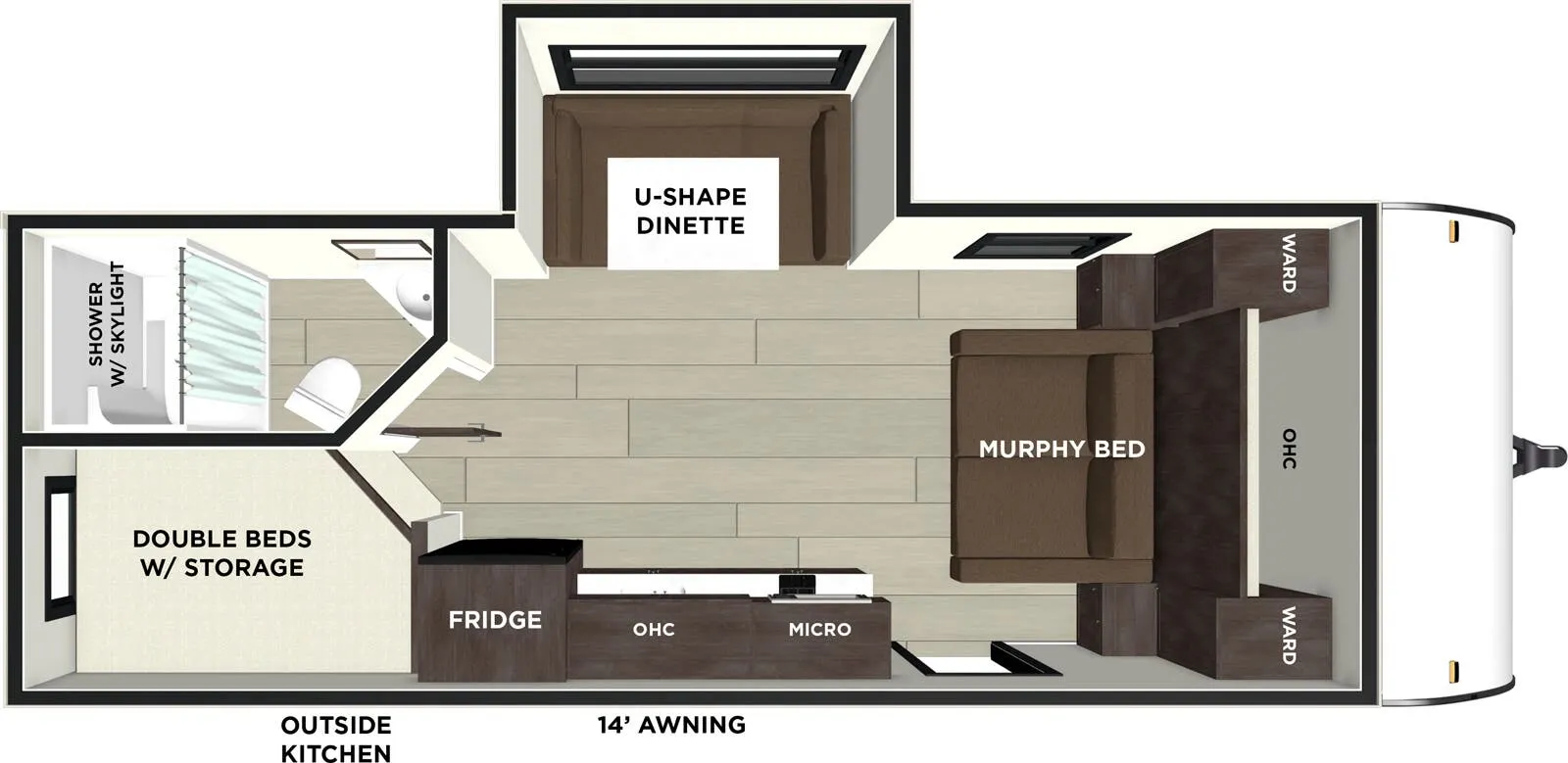Forest River EVO Single 178BHS floor plan