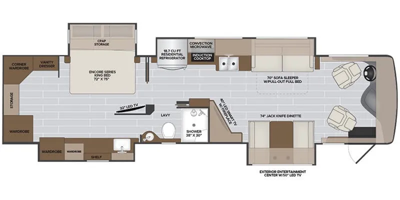 Holiday Rambler Nautica 35MS floor plan