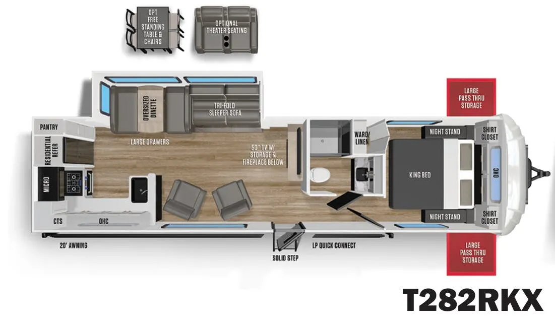 Forest River Wildcat 282RKX floor plan