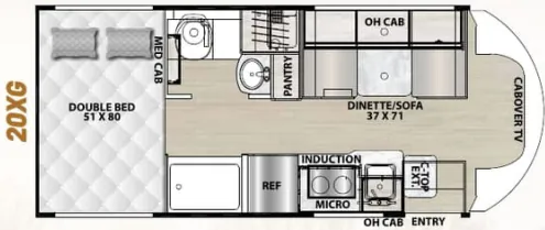 Coachmen Cross Trail Xtreme EV 20XG floor plan