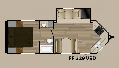 Cruiser RV Fun Finder Xtreme Lite 229VSD floor plan