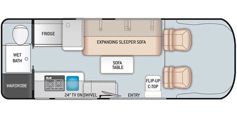 2020 Thor Motor Coach Sequence 20K - Floor plan