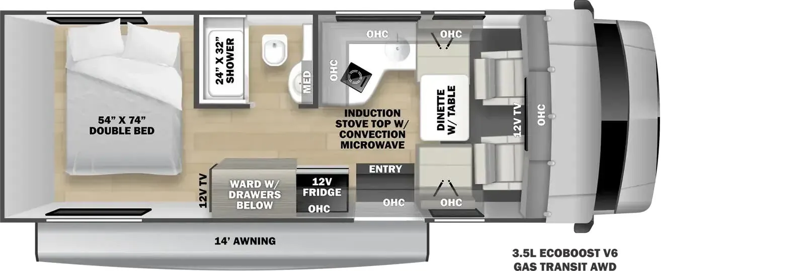 Forest River Solera TS238 floor plan