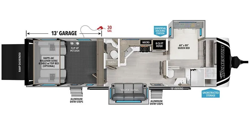 2025 Grand Design Momentum G-Class 31G - Floor plan