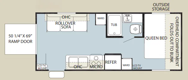 Forest River Cherokee Grey Wolf 19RR floor plan