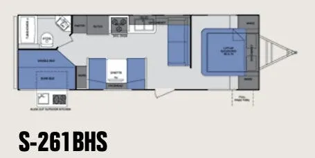 Cruiser RV Shadow Cruiser 261BHS floor plan
