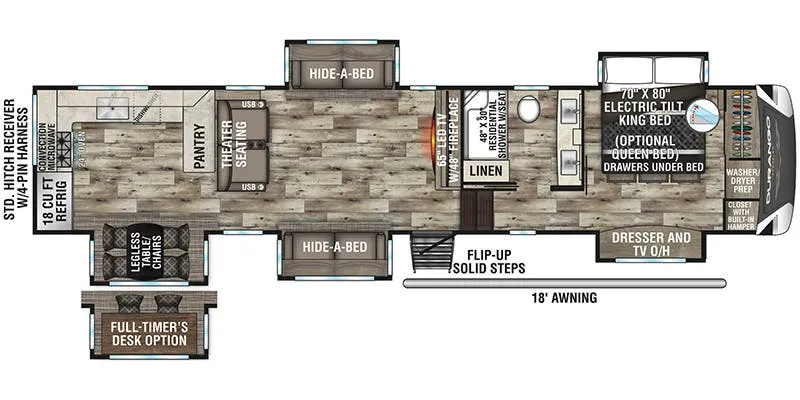 K-Z Durango Gold G391RKF floor plan