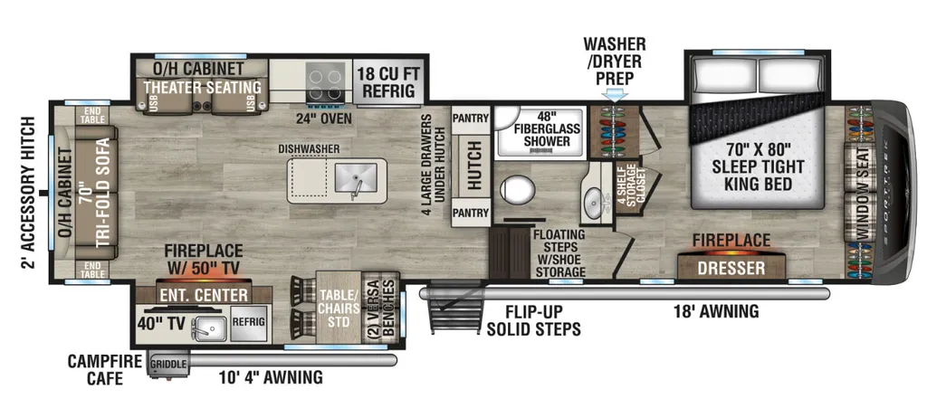2027 VENTURE RV SPORTTREK TOURING 353VIK floor plan